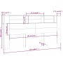 Mueble cabecero color gris Sonoma 220x18,5x104,5 cm de vidaXL, Cabeceros y pies de cama - Ref: Foro24-817283, Precio: 75,42 €...