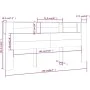 Mueble cabecero color gris Sonoma 220x18,5x104,5 cm de vidaXL, Cabeceros y pies de cama - Ref: Foro24-817283, Precio: 74,50 €...