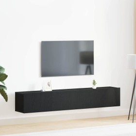 Conjunto de mueble de TV 2 pcs Roble Negro Madera de ingeniería en Muebles TV | Comprar online en Foru.es