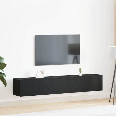 Conjunto de mueble de TV 2 pcs Roble Negro Madera de ingeniería en Muebles TV | Comprar online en Foru.es