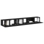 Conjunto de mueble de TV 3 pcs Roble Negro 80 x 30 x 30 cm en Muebles TV | Comprar online en Foru.es