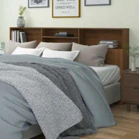 Oak brown headboard cabinet 220x19x103.5 cm by vidaXL, Headboards and footboards - Ref: Foro24-817263, Price: 83,32 €, Discou...