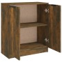 Aparador madera contrachapada color roble ahumado 60x30x70 cm de vidaXL, Aparadores - Ref: Foro24-816982, Precio: 60,14 €, De...