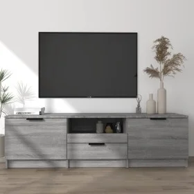 Mueble de TV madera contrachapada gris Sonoma 140x35x40 cm de vidaXL, Muebles TV - Ref: Foro24-817112, Precio: 93,79 €, Descu...