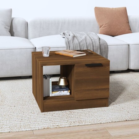 Mesa de centro madera contrachapada roble marrón 50x50x36 cm de vidaXL, Mesas de centro - Ref: Foro24-817077, Precio: 40,41 €...