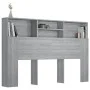 Mueble cabecero color gris Sonoma 160x19x103,5 cm de vidaXL, Cabeceros y pies de cama - Ref: Foro24-817253, Precio: 63,74 €, ...