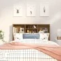 Mueble cabecero marrón roble 120x19x103,5 cm de vidaXL, Cabeceros y pies de cama - Ref: Foro24-817248, Precio: 61,82 €, Descu...