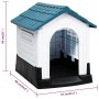 Caseta para perros polipropileno azul 57x68x66 cm de vidaXL, Casetas para perros - Ref: Foro24-152227, Precio: 84,98 €, Descu...