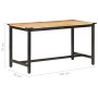 Mesa de comedor de madera maciza de mango rugosa 140x70x76 cm en Mesas de comedor | Comprar online en Foru.es