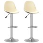 Taburetes de cocina 2 unidades tela crema en Taburetes de cocina | Comprar online en Foru.es