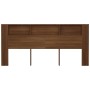 Mueble cabecero color roble marrón 220x18,5x104,5 cm de vidaXL, Cabeceros y pies de cama - Ref: Foro24-817284, Precio: 77,42 ...