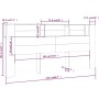 Mueble cabecero color roble marrón 220x18,5x104,5 cm de vidaXL, Cabeceros y pies de cama - Ref: Foro24-817284, Precio: 77,42 ...
