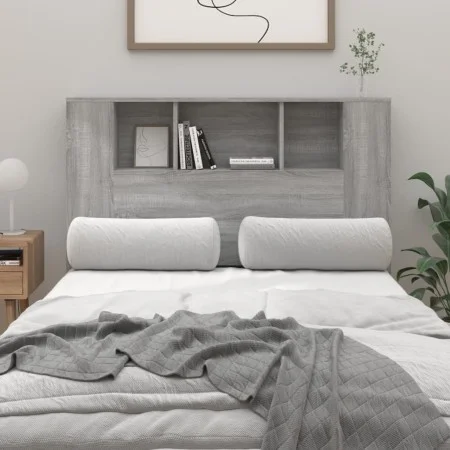 Mueble cabecero gris Sonoma 120x18,5x102,5 cm de vidaXL, Cabeceros y pies de cama - Ref: Foro24-817268, Precio: 56,08 €, Desc...
