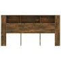 Armario cabecero roble ahumado 200x18,5x104,5 cm de vidaXL, Cabeceros y pies de cama - Ref: Foro24-817279, Precio: 86,14 €, D...