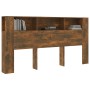 Armario cabecero roble ahumado 200x18,5x104,5 cm de vidaXL, Cabeceros y pies de cama - Ref: Foro24-817279, Precio: 89,33 €, D...