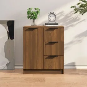 Aparador de madera contrachapada marrón roble 60x30x70 cm de vidaXL, Aparadores - Ref: Foro24-816990, Precio: 81,26 €, Descue...