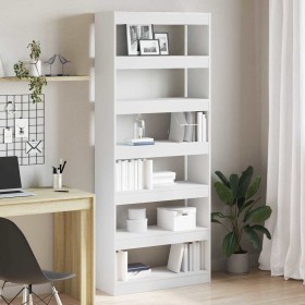 Librería con estante 80 x 30 x 198 cm Madera de ingeniería en Librerías y estanterías | Comprar online en Foru.es
