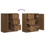 Aparador de madera contrachapada marrón roble 60x30x70 cm de vidaXL, Aparadores - Ref: Foro24-816990, Precio: 82,43 €, Descue...