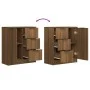 Brown oak plywood sideboard 60x30x70 cm by vidaXL, Sideboards - Ref: Foro24-816990, Price: 81,26 €, Discount: %