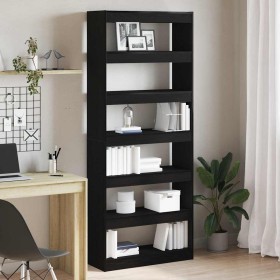 Librería Negro 80 x 30 x 198 cm Madera de ingeniería en Librerías y estanterías | Comprar online en Foru.es