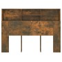 Mueble cabecero color roble ahumado 140x19x103,5 cm de vidaXL, Cabeceros y pies de cama - Ref: Foro24-817249, Precio: 57,93 €...