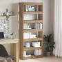 Librería Roble artesanal 80 x 30 x 198 cm Madera de ingeniería en Librerías y estanterías | Comprar online en Foru.es