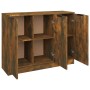 Aparador madera contrachapada color roble ahumado 90,5x30x70 cm de vidaXL, Aparadores - Ref: Foro24-817024, Precio: 66,90 €, ...