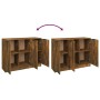 Aparador madera contrachapada color roble ahumado 90,5x30x70 cm de vidaXL, Aparadores - Ref: Foro24-817024, Precio: 66,90 €, ...
