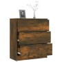 Aparador madera contrachapada color roble ahumado 60x30x70 cm de vidaXL, Aparadores - Ref: Foro24-816985, Precio: 94,49 €, De...