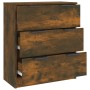 Aparador madera contrachapada color roble ahumado 60x30x70 cm de vidaXL, Aparadores - Ref: Foro24-816985, Precio: 94,49 €, De...