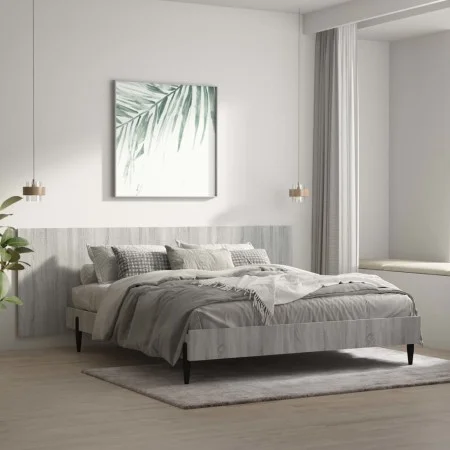 Cabecero pared madera contrachapada gris Sonoma 240x1,5x80 cm de vidaXL, Cabeceros y pies de cama - Ref: Foro24-816980, Preci...