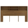Mueble cabecero color marrón roble 180x19x103,5 cm de vidaXL, Cabeceros y pies de cama - Ref: Foro24-817257, Precio: 97,96 €,...