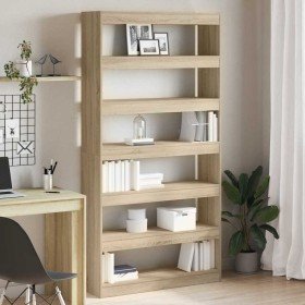 Librería Roble Sonoma 100 x 30 x 198 cm Madera de ingeniería en Librerías y estanterías | Comprar online en Foru.es