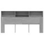 Mueble cabecero color gris Sonoma 200x19x103,5 cm de vidaXL, Cabeceros y pies de cama - Ref: Foro24-817259, Precio: 75,32 €, ...