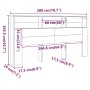 Mueble cabecero color gris Sonoma 200x19x103,5 cm de vidaXL, Cabeceros y pies de cama - Ref: Foro24-817259, Precio: 75,32 €, ...