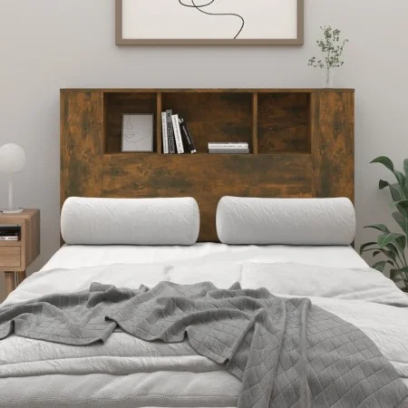 Mueble cabecero color roble ahumado 120x18,5x102,5 cm de vidaXL, Cabeceros y pies de cama - Ref: Foro24-817267, Precio: 50,52...