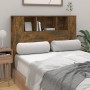 Mueble cabecero color roble ahumado 120x18,5x102,5 cm de vidaXL, Cabeceros y pies de cama - Ref: Foro24-817267, Precio: 55,30...