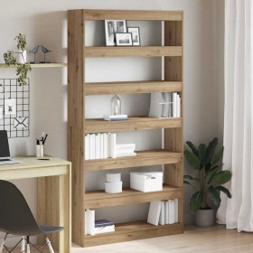 Librería Roble Negro 100 x 30 x 198 cm Madera de ingeniería en Librerías y estanterías | Comprar online en Foru.es