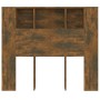Mueble cabecero color roble ahumado 120x18,5x102,5 cm de vidaXL, Cabeceros y pies de cama - Ref: Foro24-817267, Precio: 55,30...