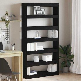 Librería Negro 100 x 30 x 198 cm Madera de ingeniería en Librerías y estanterías | Comprar online en Foru.es