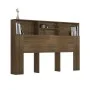 Mueble cabecero color marrón roble 160x19x103,5 cm de vidaXL, Cabeceros y pies de cama - Ref: Foro24-817254, Precio: 63,66 €,...