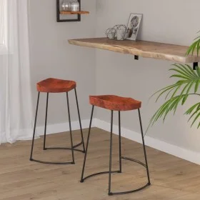 Taburetes de bar Gavin 2 uds madera mango maciza 45x40x63 cm de vidaXL, Taburetes de cocina - Ref: Foro24-344915, Precio: 98,...