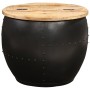 Mesa de centro redonda de madera maciza de mango 53x43 cm en Mesas de centro | Comprar online en Foru.es