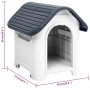 Caseta para perros polipropileno gris 59x75x66 cm de vidaXL, Casetas para perros - Ref: Foro24-152226, Precio: 79,76 €, Descu...