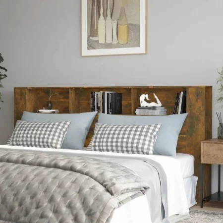 Mueble cabecero color roble ahumado 220x18,5x104,5 cm de vidaXL, Cabeceros y pies de cama - Ref: Foro24-817282, Precio: 77,65...