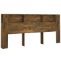 Mueble cabecero color roble ahumado 220x18,5x104,5 cm de vidaXL, Cabeceros y pies de cama - Ref: Foro24-817282, Precio: 78,65...