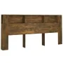 Mueble cabecero color roble ahumado 220x18,5x104,5 cm de vidaXL, Cabeceros y pies de cama - Ref: Foro24-817282, Precio: 77,65...