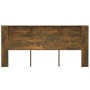 Mueble cabecero color roble ahumado 220x18,5x104,5 cm de vidaXL, Cabeceros y pies de cama - Ref: Foro24-817282, Precio: 78,65...