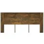 Mueble cabecero color roble ahumado 220x18,5x104,5 cm de vidaXL, Cabeceros y pies de cama - Ref: Foro24-817282, Precio: 77,65...