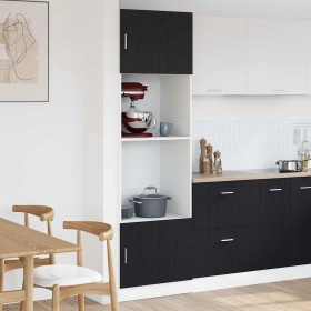 Mueble colgante con estante Riga Roble Negro 60 x 57 x 207 cm en Armarios de cocina | Comprar online en Foru.es